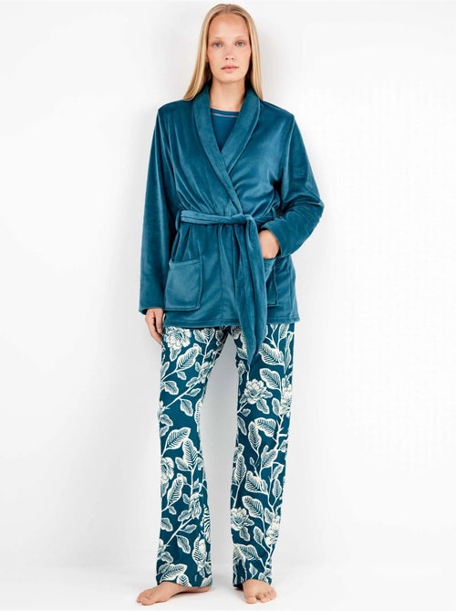 Peignoir en tissu polaire extensible - Kiabi