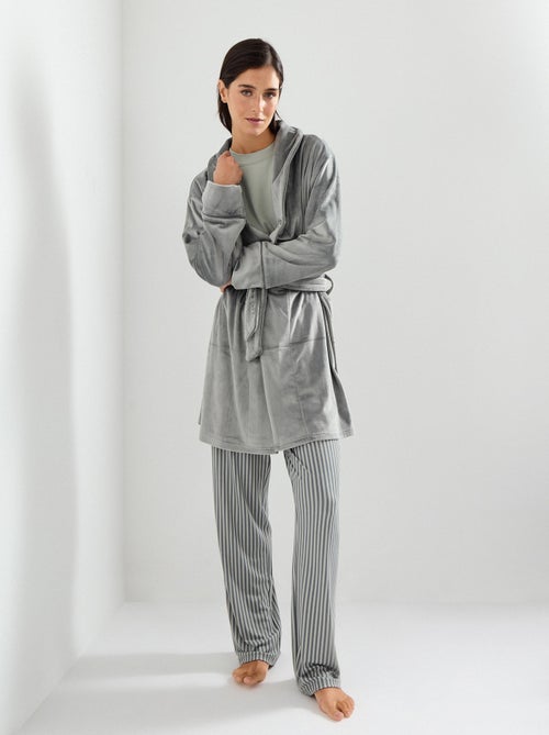 Peignoir en velours, MO Fashion - Kiabi