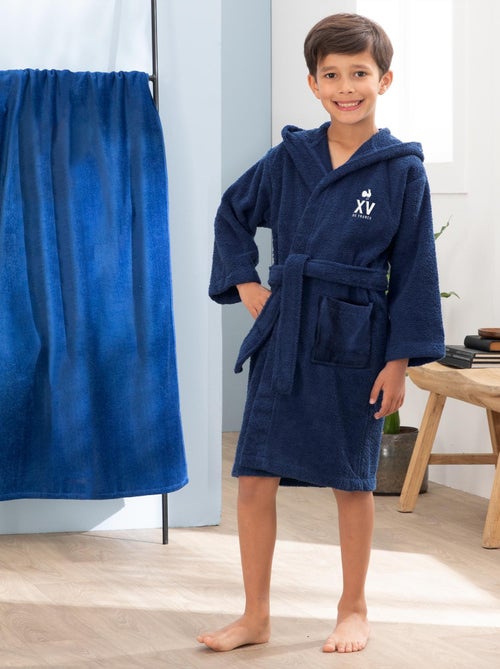 Peignoir enfant 100% coton FRANCE RUGBY TRICOLORE - Kiabi