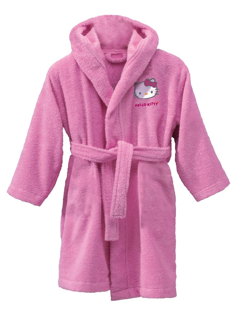 Peignoir enfant 100% coton, HELLO KITTY LUCIE Rose - Kiabi
