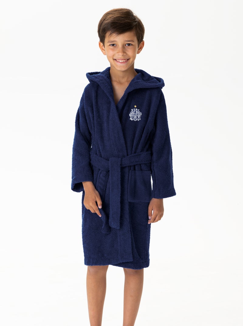 Peignoir enfant 100% coton, OM 1993 Bleu marine - Kiabi
