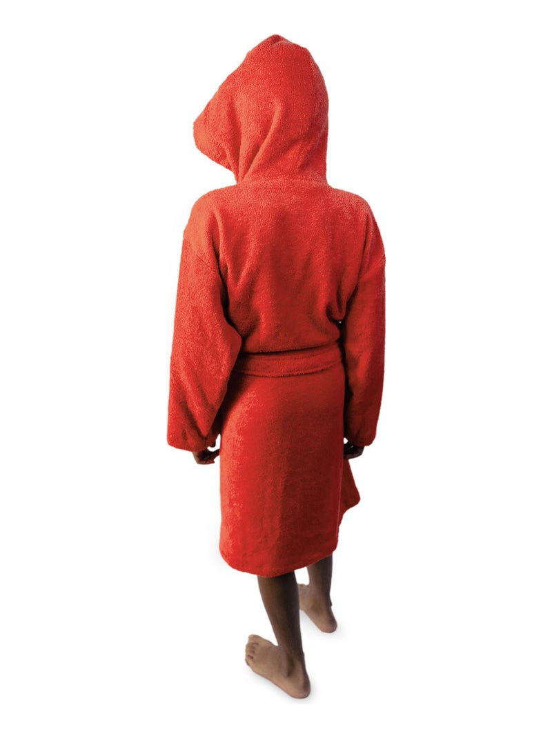 Peignoir enfant 100% coton, PARIS 2024 MASCOTTE OLYMPIQUE ALLEZ Rouge - Kiabi