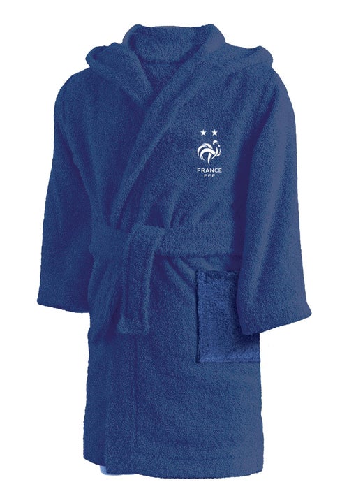 Peignoir enfant à capuche 100% coton, FFF CHAMPIONS - Kiabi