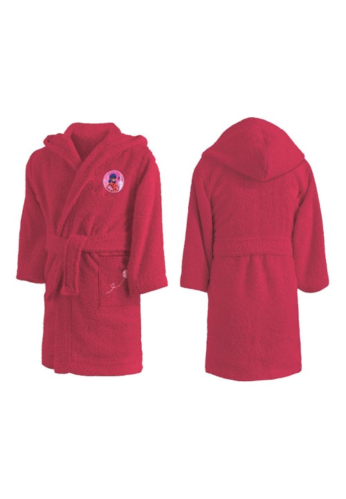 Peignoir enfant à capuche 100% coton, MIRACULOUS LADYBUG SPARKLE - Kiabi