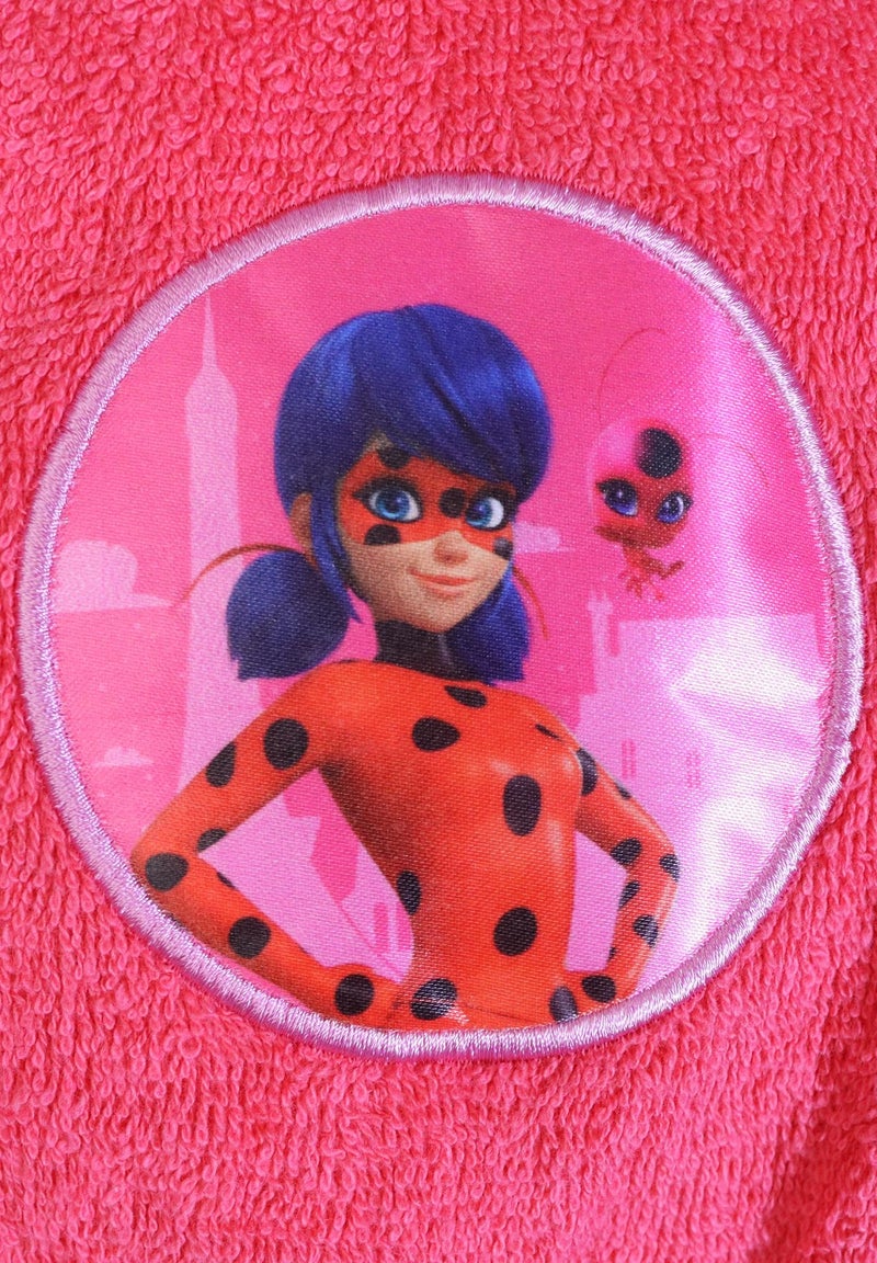 Peignoir enfant à capuche 100% coton, MIRACULOUS LADYBUG SPARKLE Rouge - Kiabi