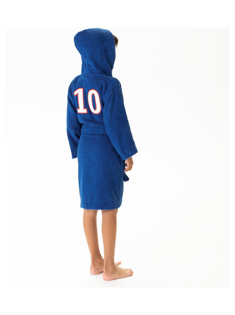 Peignoir enfant à capuche 100% coton, PSG MAGIQUE Bleu - Kiabi