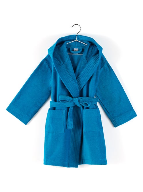 Peignoir enfant à capuche COOL en velours - Kiabi
