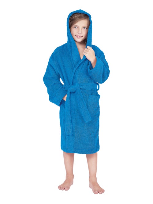 Peignoir enfant à capuche COOL en velours - Kiabi