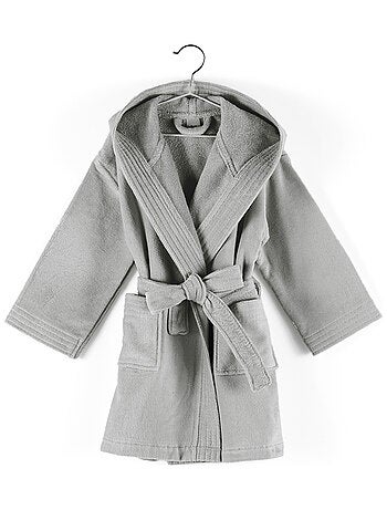 Peignoir enfant à capuche COOL en velours Capuche