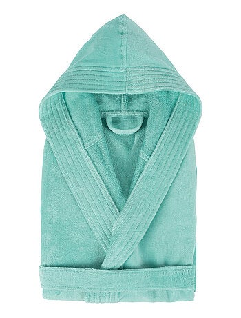 Peignoir enfant à capuche COOL en velours Capuche