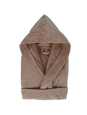 Peignoir enfant à capuche COOL en velours Capuche