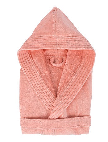 Peignoir enfant à capuche COOL en velours Capuche