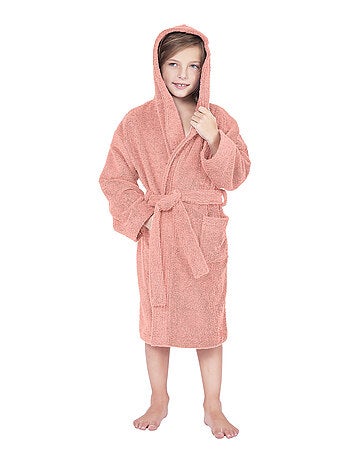 Peignoir enfant à capuche COOL en velours Capuche