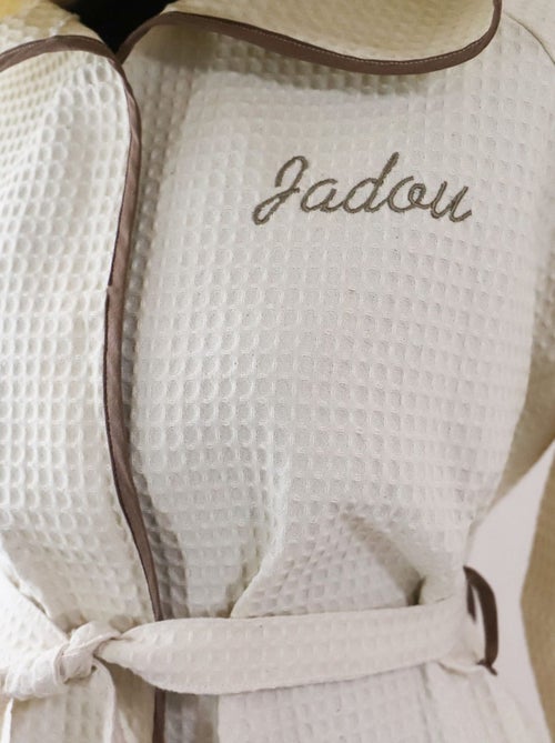 Peignoir enfant à capuche en coton nid d'abeille JADOO - Kiabi