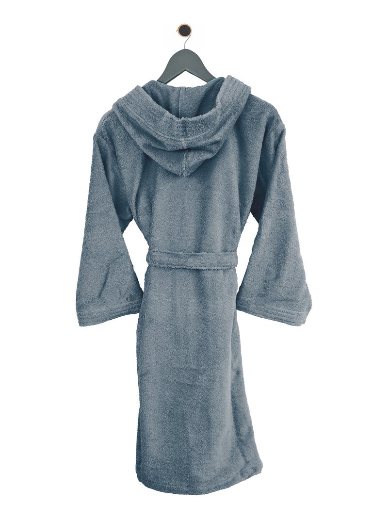 Peignoir enfant à capuche PURE Gris foncé - Kiabi