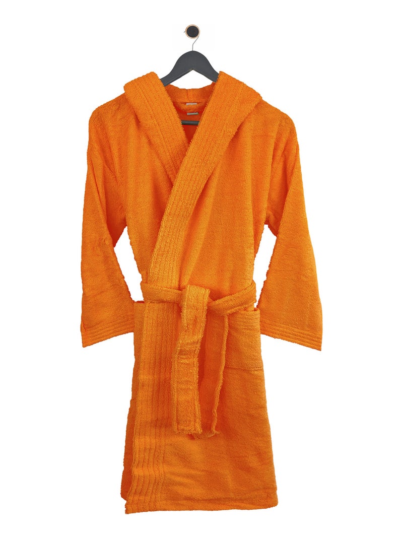 Peignoir enfant à capuche PURE Orange - Kiabi