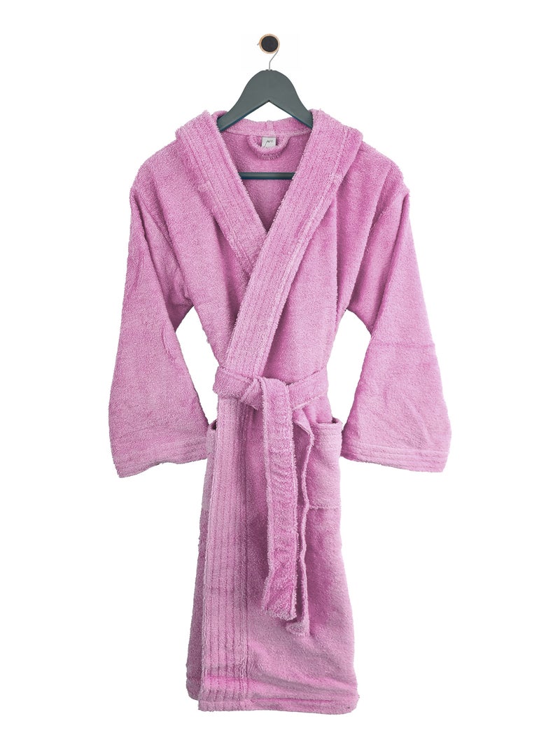 Peignoir enfant à capuche PURE Rose parme - Kiabi