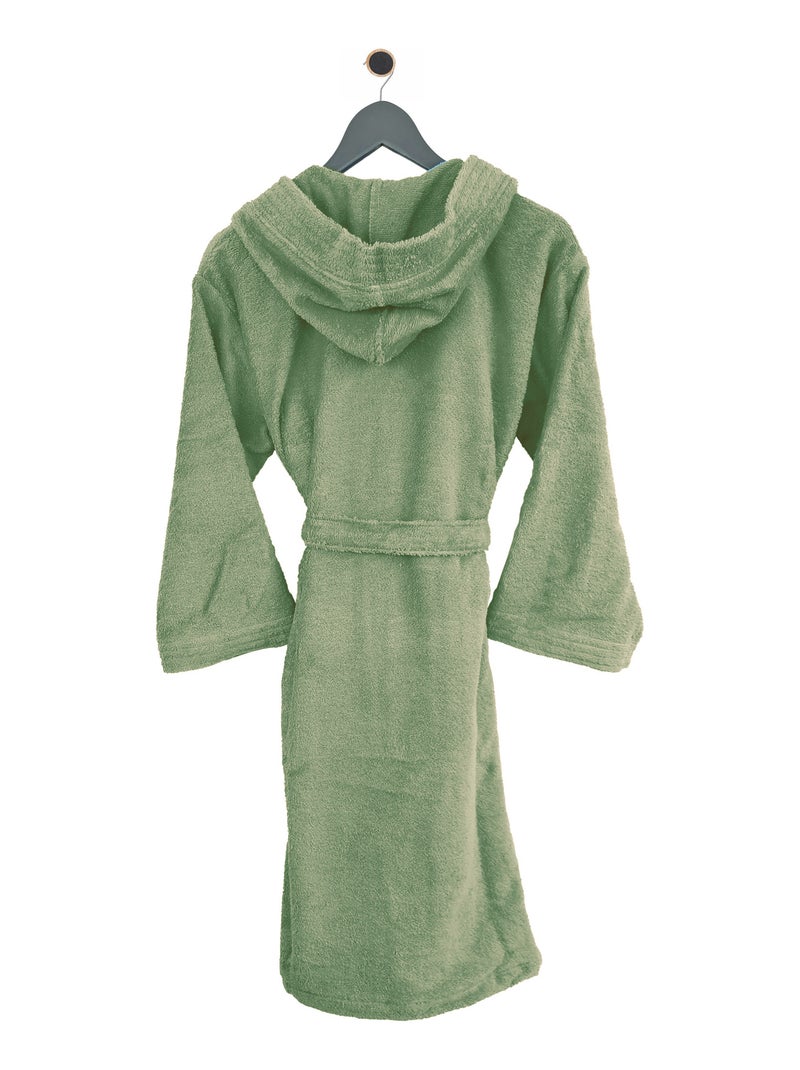 Peignoir enfant à capuche PURE Vert forêt - Kiabi