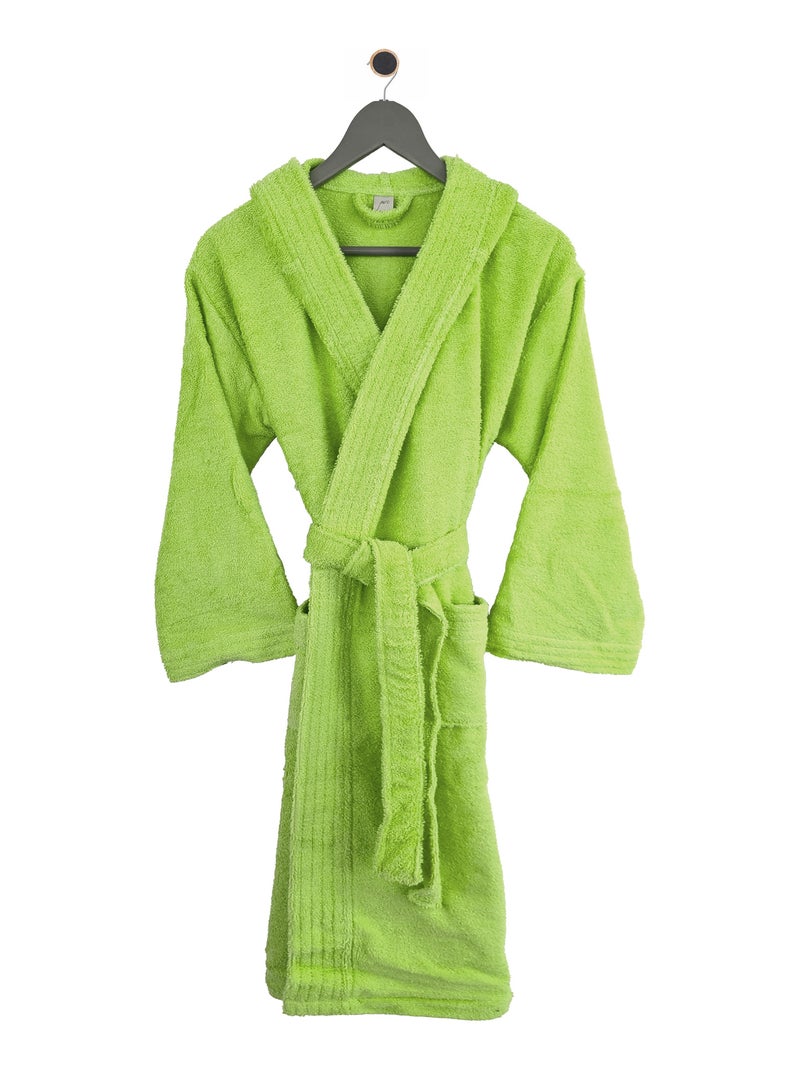 Peignoir enfant à capuche PURE Vert pistache - Kiabi