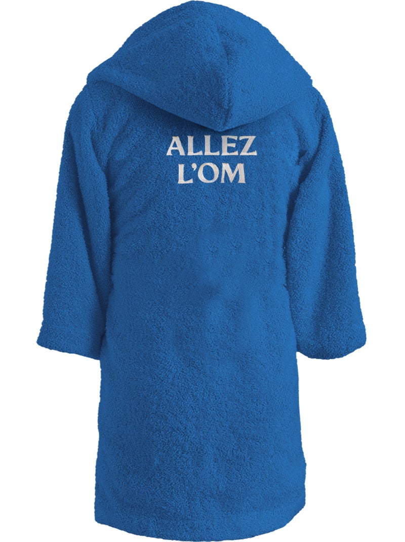 Peignoir enfant brodé 100% coton, om dribble Bleu - Kiabi