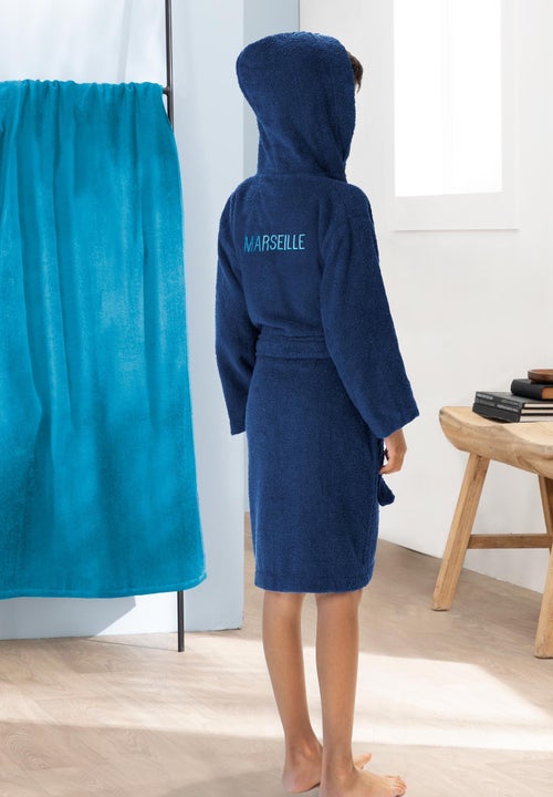 Peignoir enfant brodé 100% coton, OM RUBAN - Kiabi