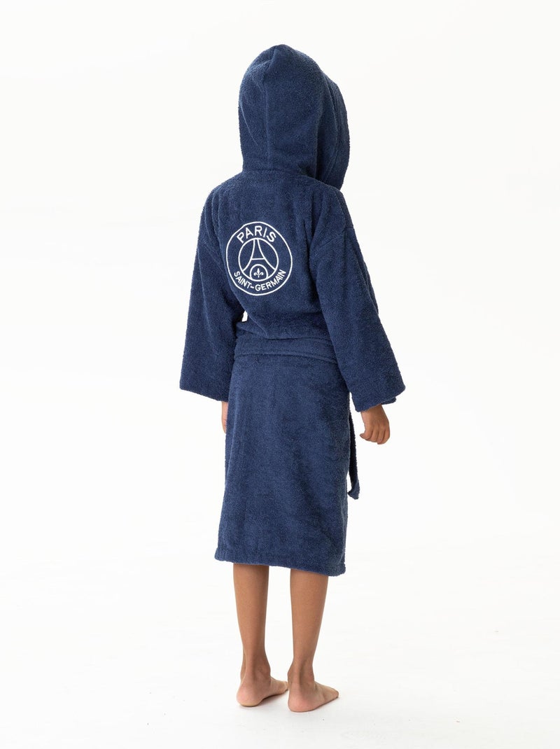 Peignoir enfant brodé 100% coton, PSG PARISIAN Bleu - Kiabi