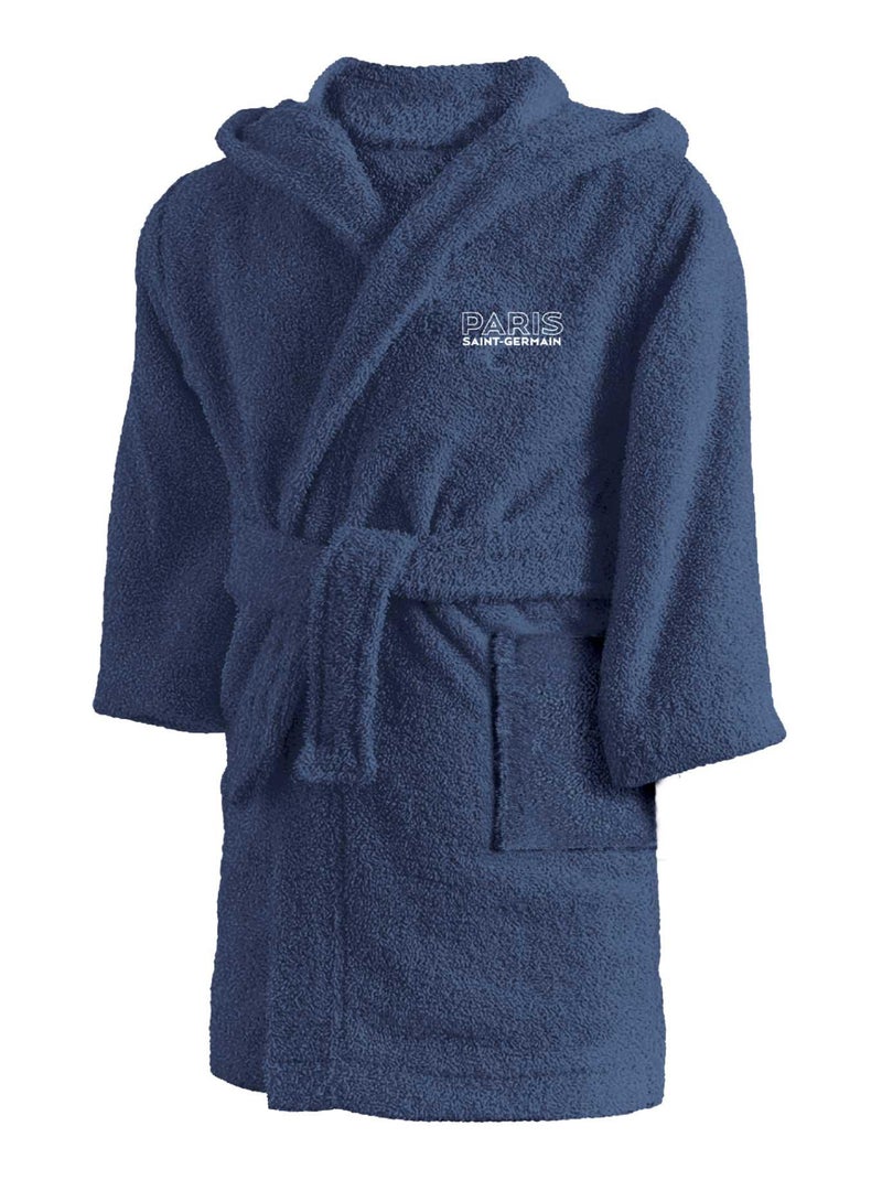 Peignoir enfant brodé 100% coton, PSG PARISIAN Bleu - Kiabi