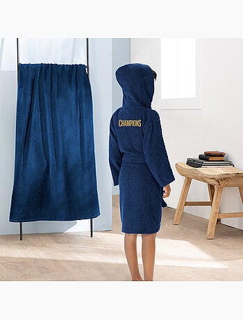 Peignoir enfant brodé 100% coton, PSG VAINQUEURS