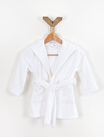 Peignoir enfant capuche en coton bouclette éponge COCOON