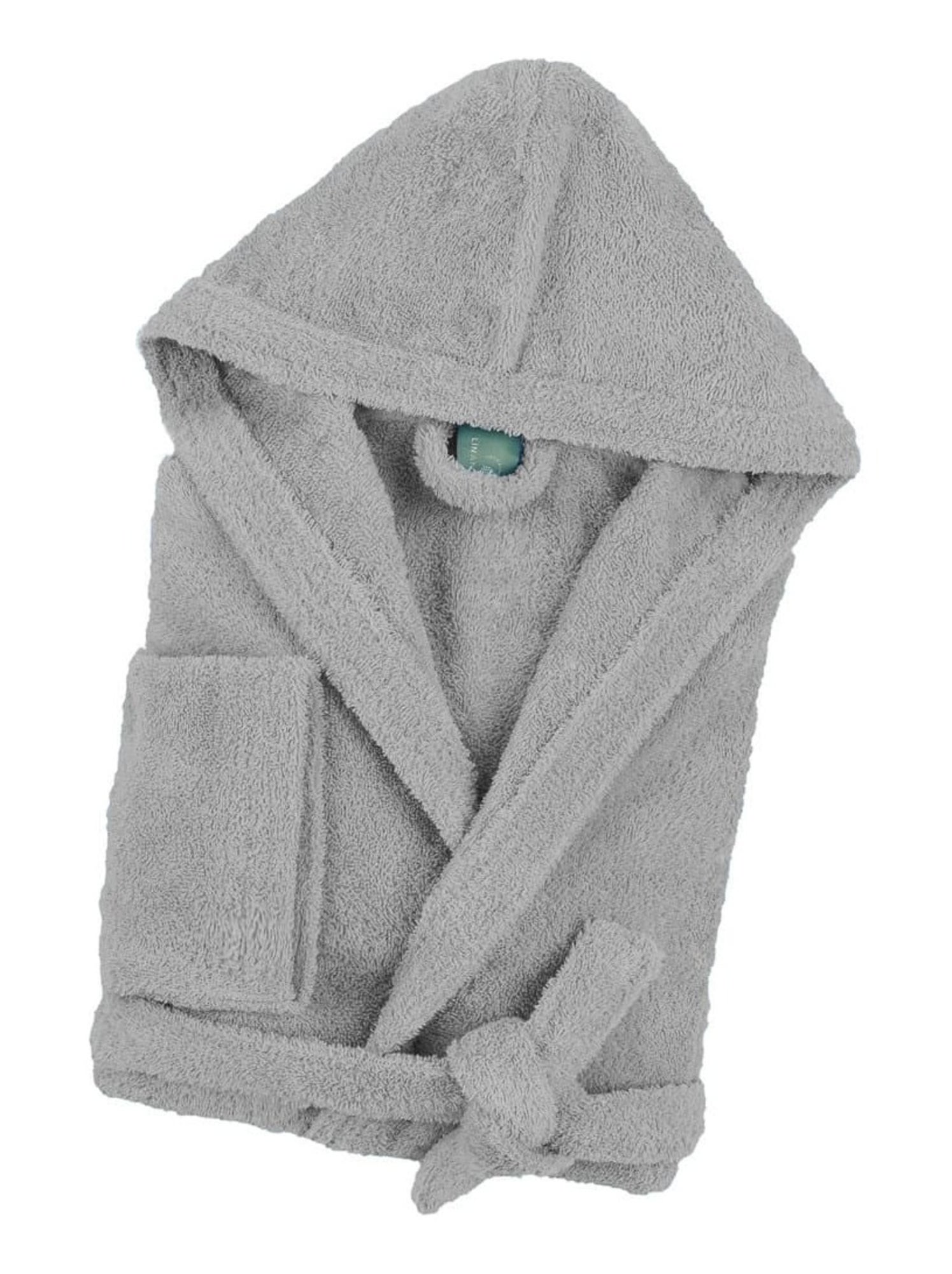 Peignoir enfant capuche en coton bouclette eponge COCOON Gris Kiabi 49.90