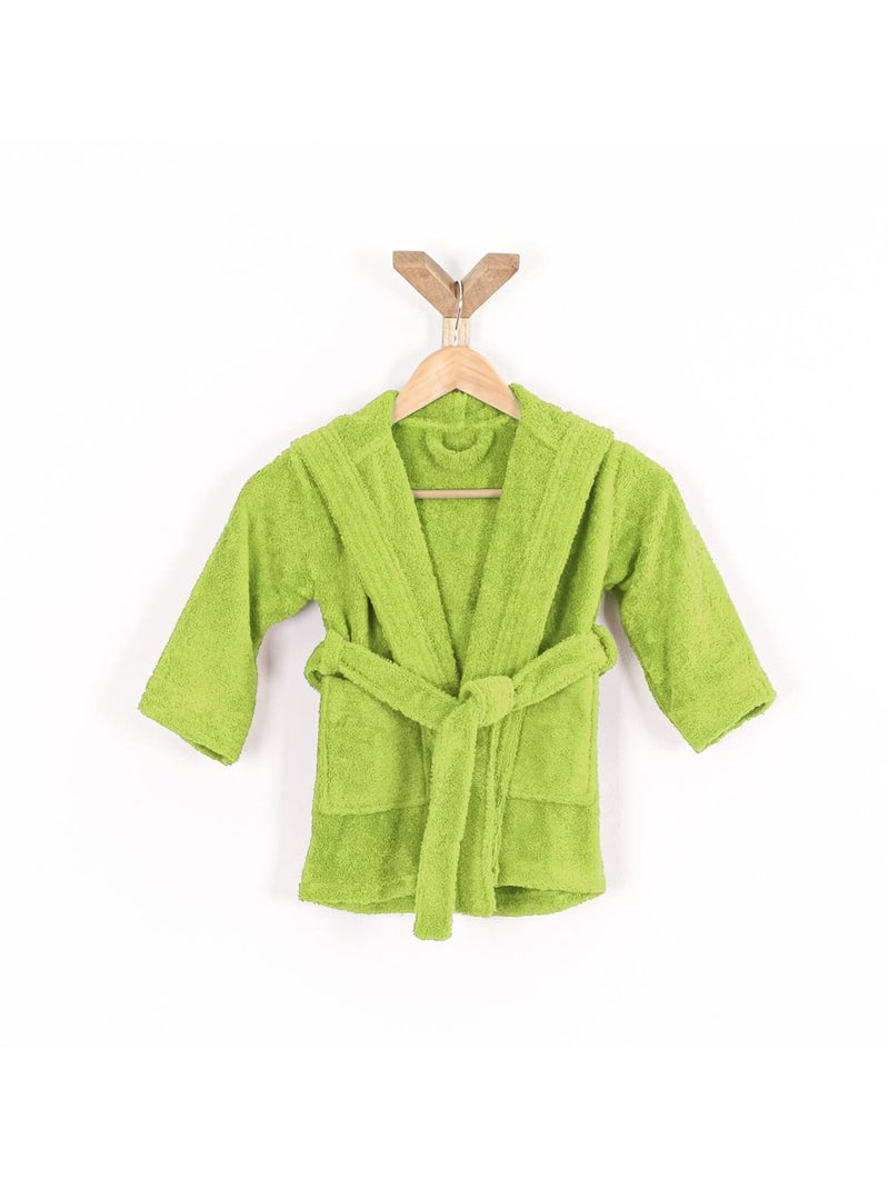 Peignoir enfant capuche en coton bouclette éponge COCOON Noir Noir - Kiabi