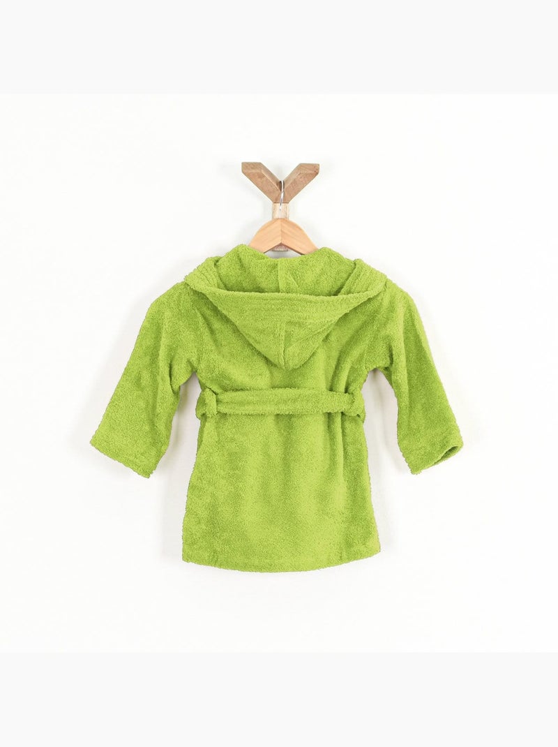 Peignoir enfant capuche en coton bouclette éponge COCOON Noir Noir - Kiabi