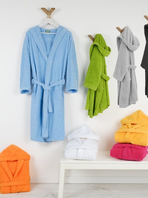 Peignoir enfant capuche en coton bouclette éponge COCOON - Kiabi