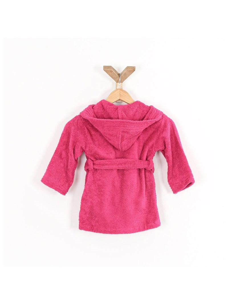 Peignoir enfant capuche en coton bouclette éponge COCOON Rose - Kiabi