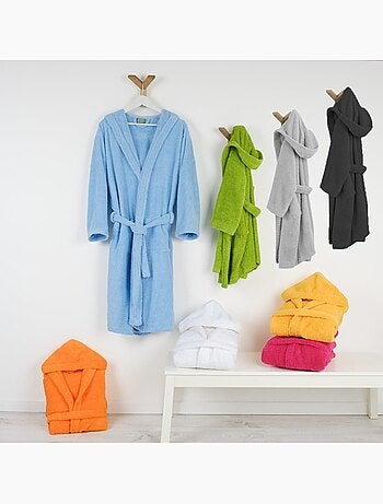 Peignoir enfant capuche en coton bouclette ?ponge COCOON