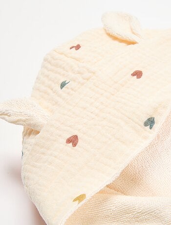 Peignoir enfant en éponge et gaze de coton
