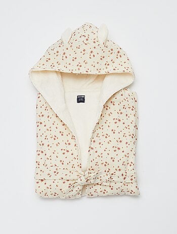 Peignoir enfant en éponge et gaze de coton