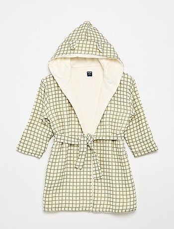 Peignoir enfant en éponge et gaze de coton