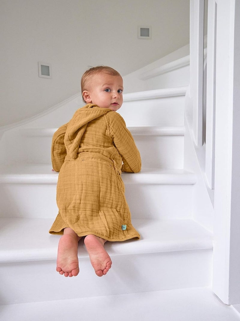 Peignoir enfant Gaze de coton PROMO LINGE Jaune - Kiabi