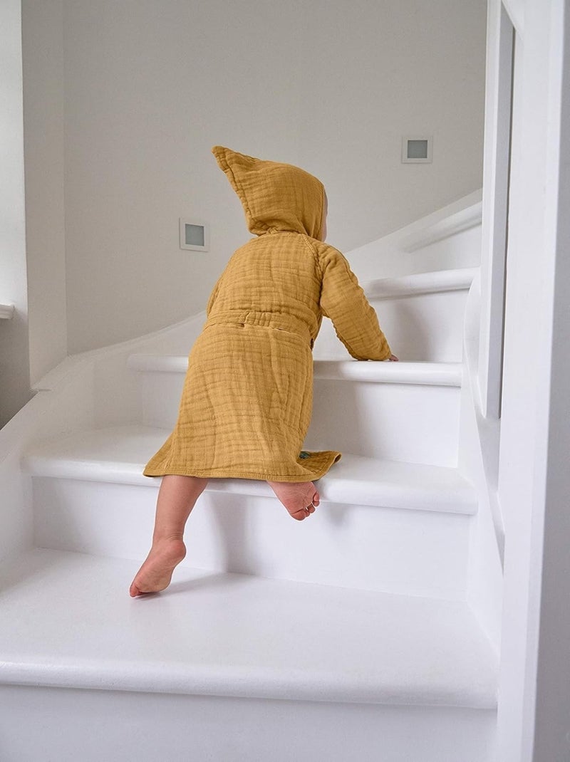 Peignoir enfant Gaze de coton PROMO LINGE Jaune - Kiabi