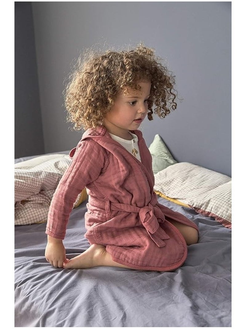 Peignoir enfant Gaze de coton PROMO LINGE Rose fushia - Kiabi