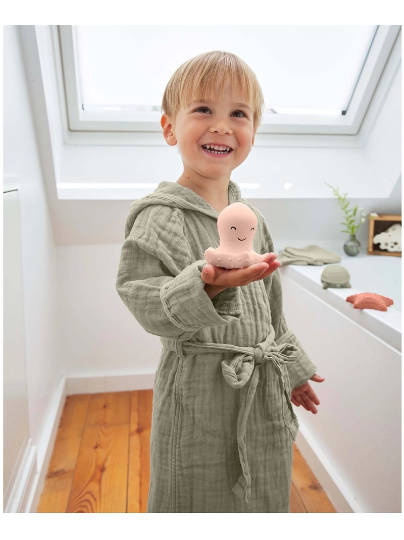 Peignoir enfant Gaze de coton PROMO LINGE Vert olive - Kiabi
