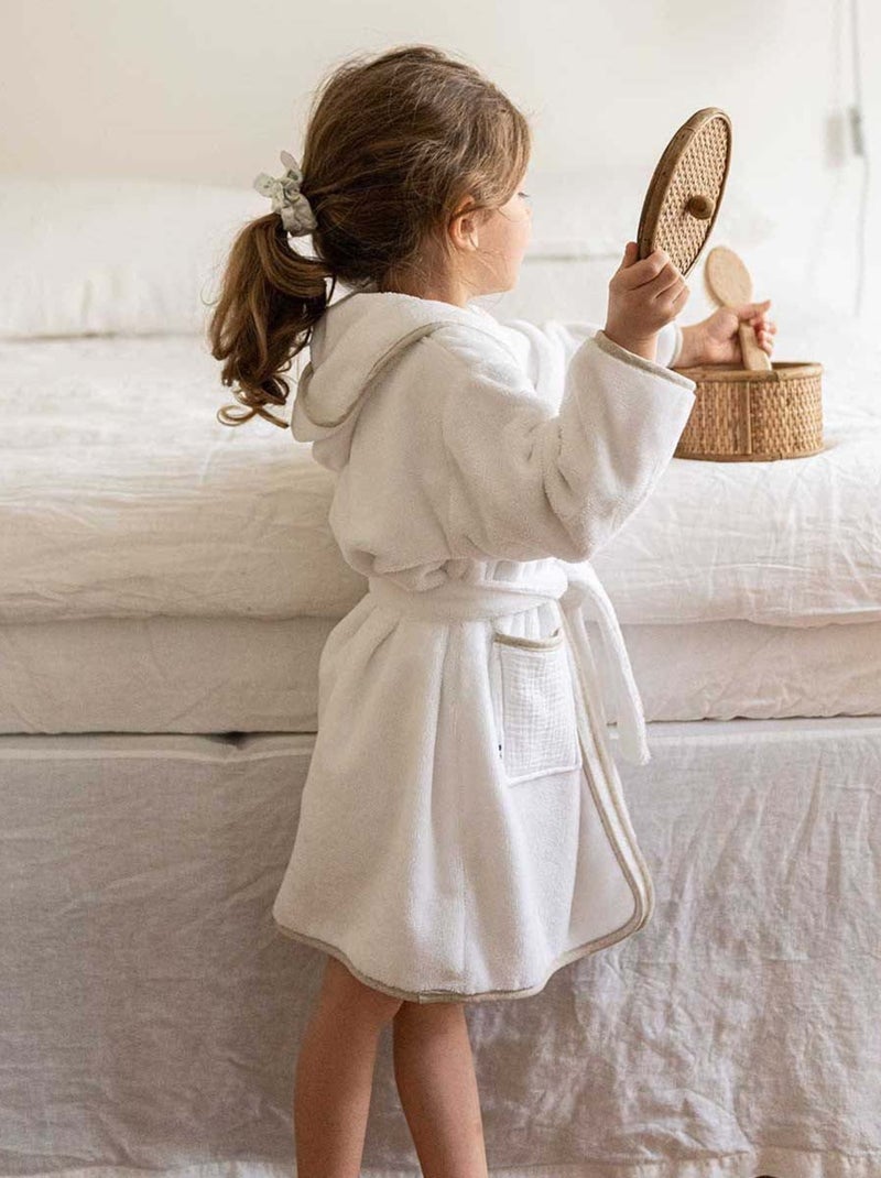 Peignoir enfant made in France Blanc - Kiabi