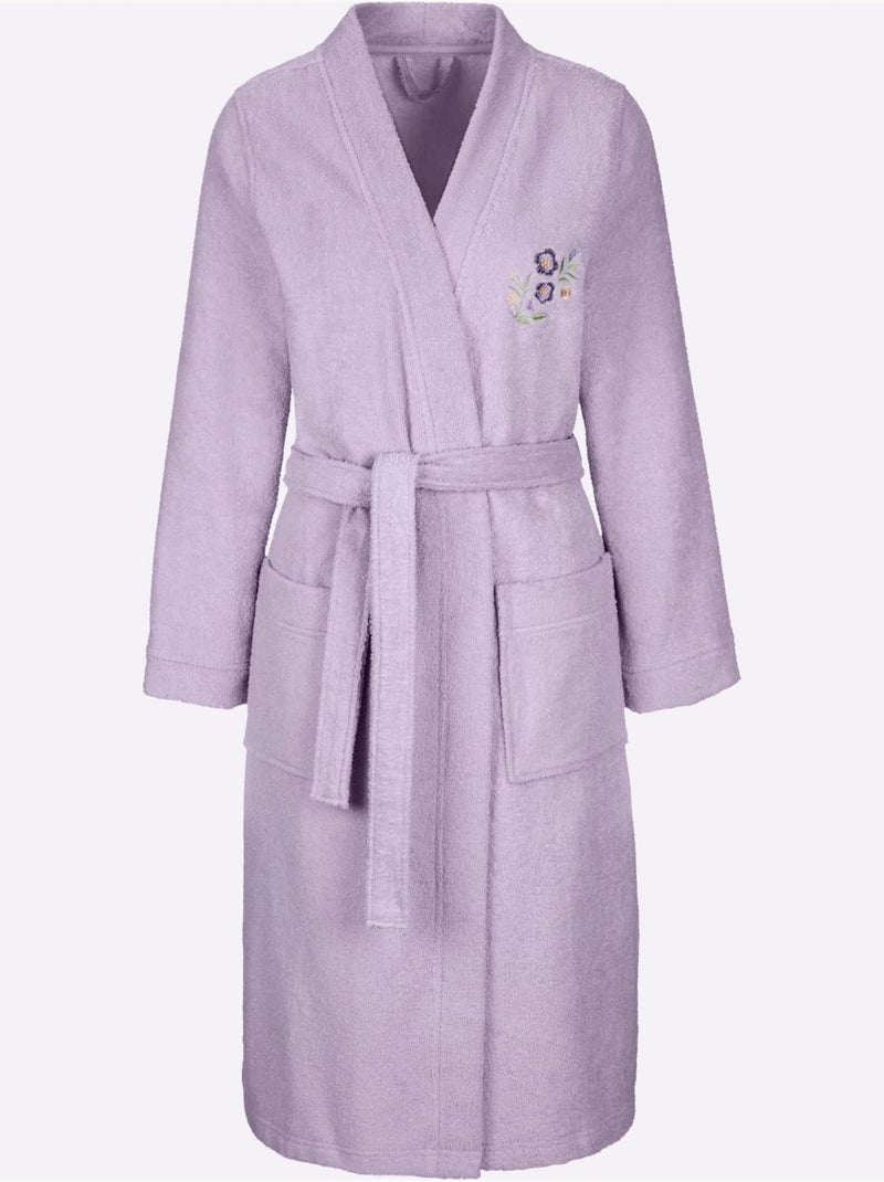 Peignoir éponge - Taille Standard - Witt Parme - Kiabi