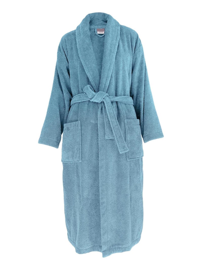 Peignoir éponge coton NAIA Bleu céladon - Kiabi