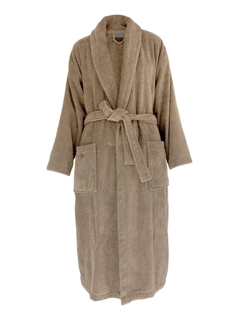 Peignoir éponge coton NAIA Camel - Kiabi