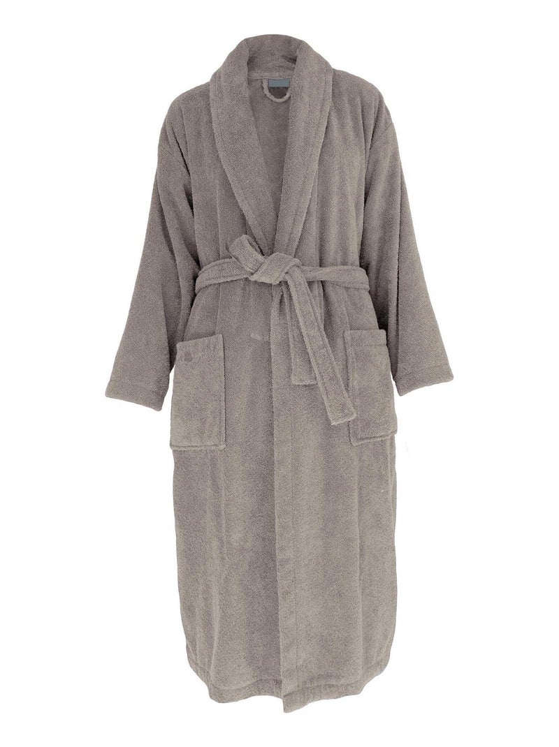 Peignoir éponge coton NAIA Gris chiné - Kiabi