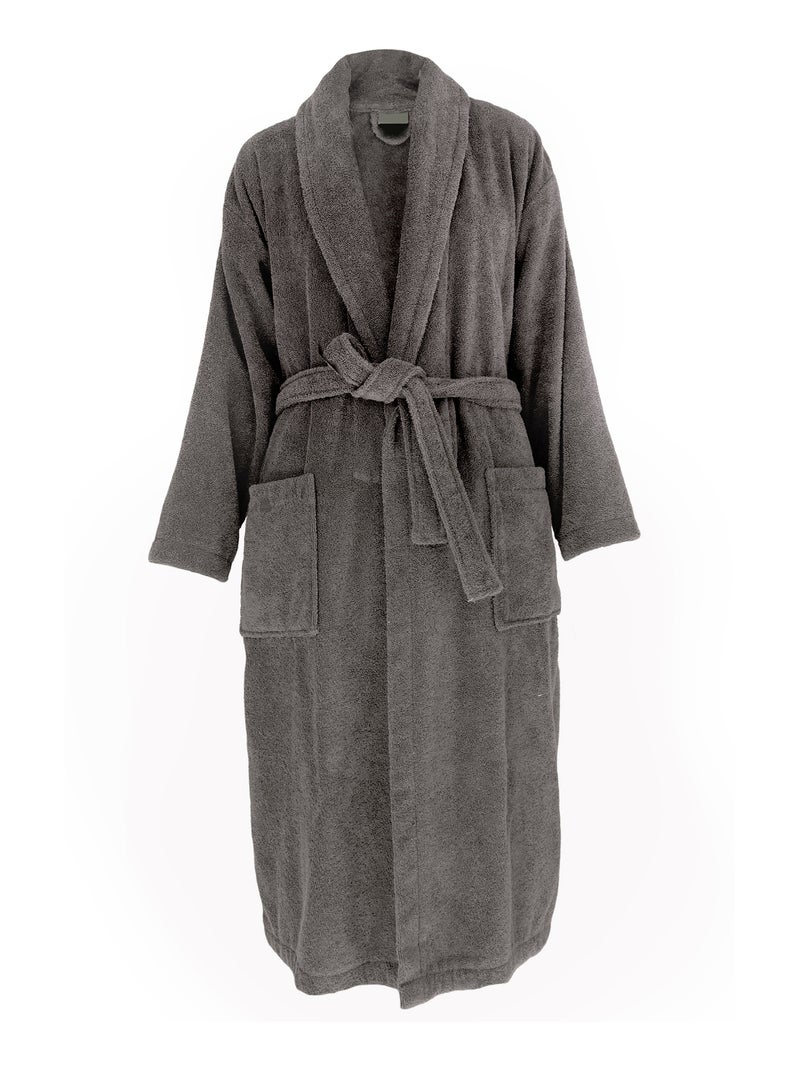 Peignoir éponge coton NAIA Gris froid - Kiabi