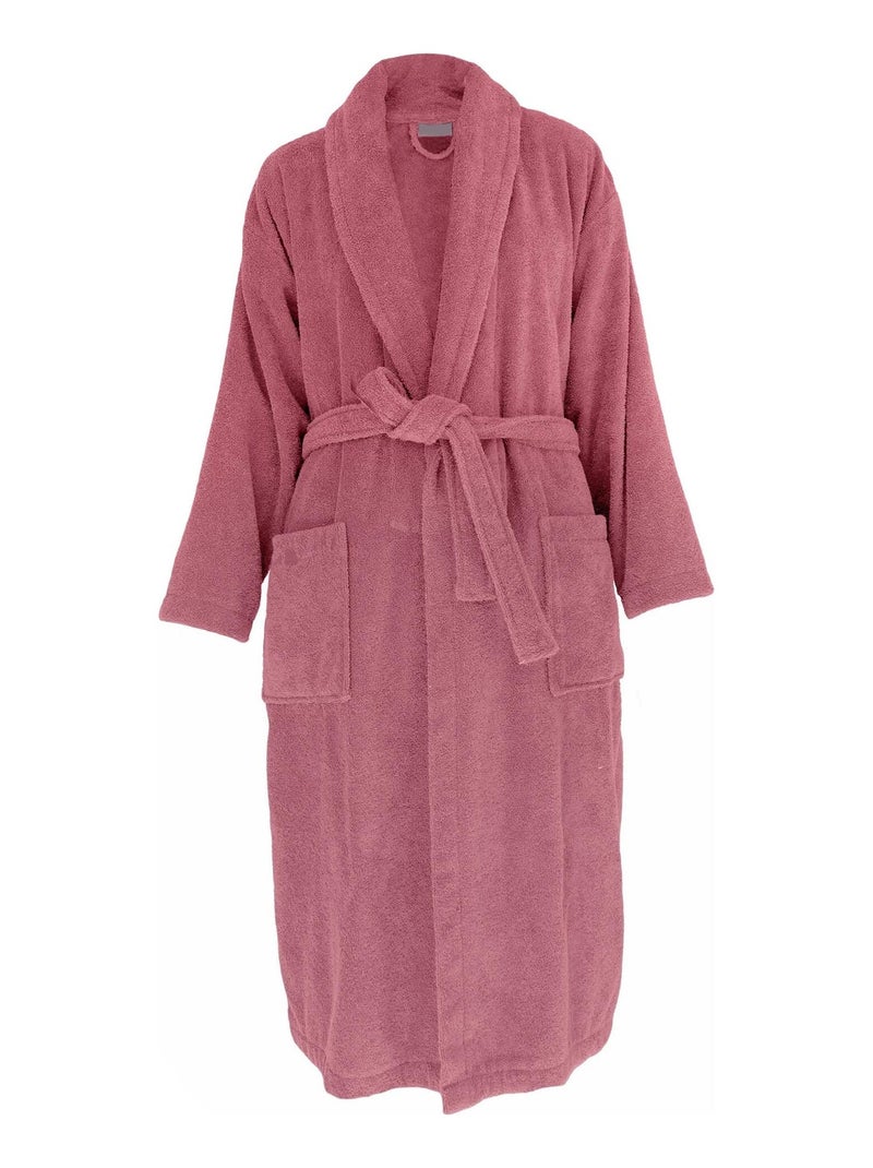 Peignoir éponge coton NAIA Rose rouge - Kiabi