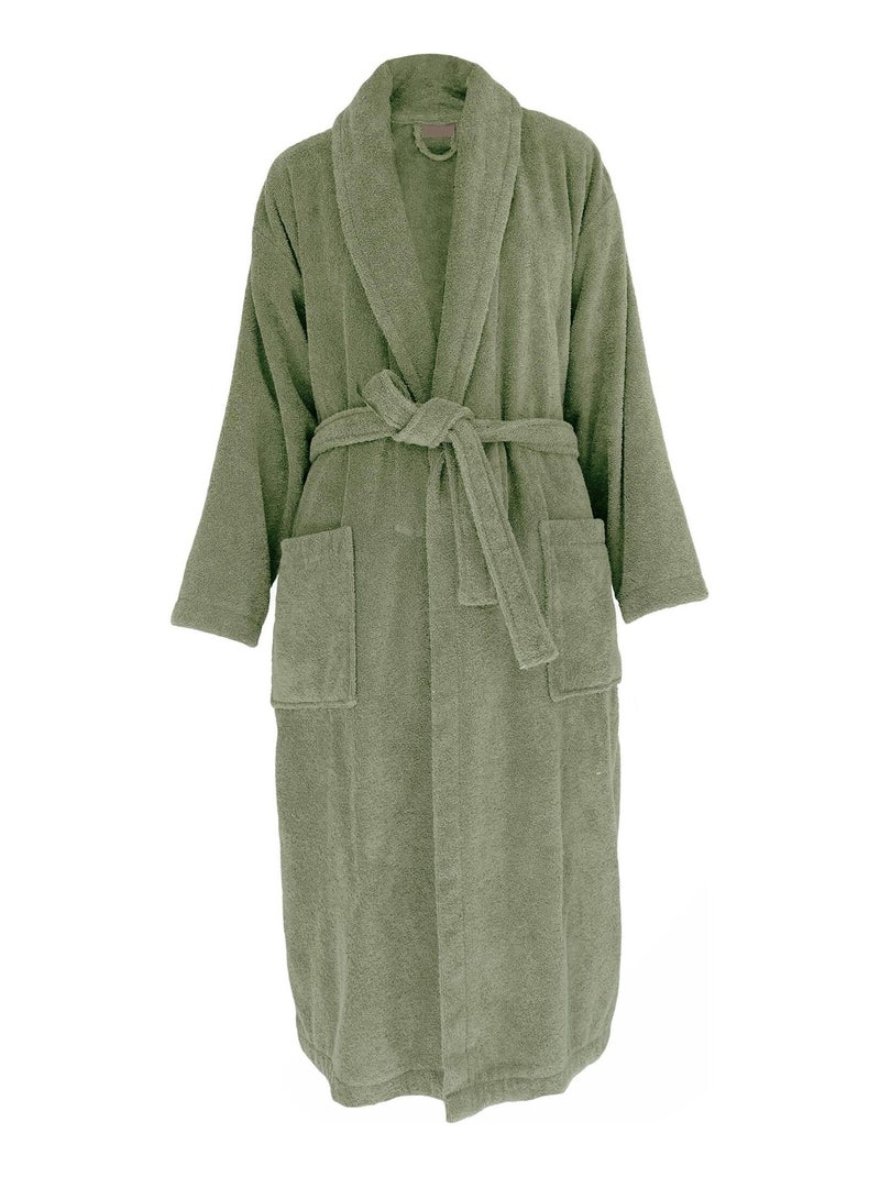 Peignoir éponge coton NAIA Vert olive - Kiabi